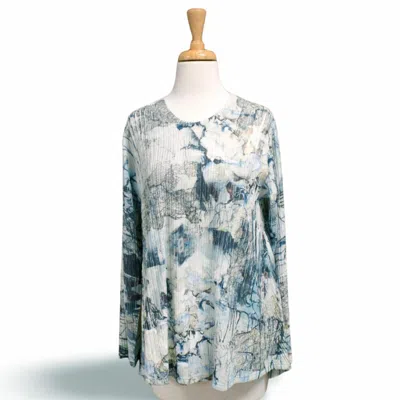 Inoah Women's It's A Journey Top In Grey In Multi