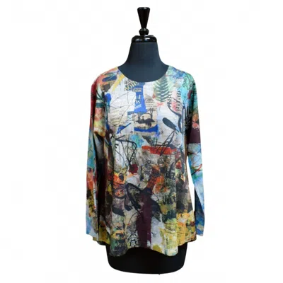 Inoah Women's Journalism A-line Crewneck Tee In Multi