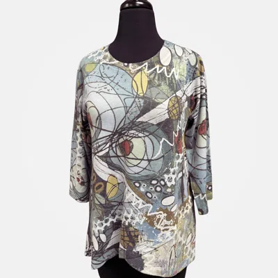 Inoah Women's Magda Tulip Top In Grey Multi In Gray