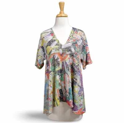Inoah Women's Mango Tango Top In Grey In Multi