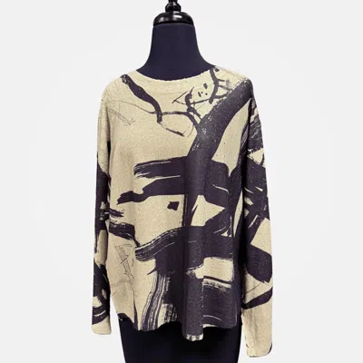 Inoah Women's Noir Waffle Top In Mocha In Multi