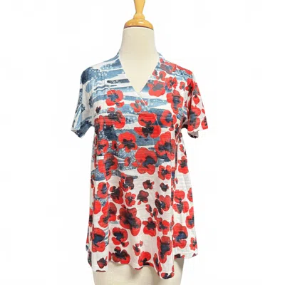 Inoah Women's Poppy Chic A-line Top In Red