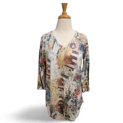 Inoah Women's Postcards Top In Beige In Neutral