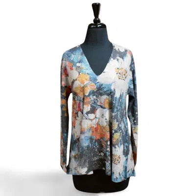 Inoah Women's Rosewater Placket Top In Multi