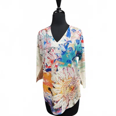 Inoah Women's Sunrise Glare Top In White Multi