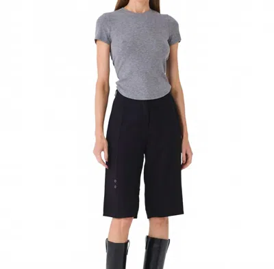 In/one Imani Ruched Back Tee In Heather Grey In Gray
