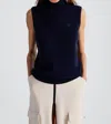 In/one Nola Cashmere Sleeveless Turtleneck In Navy