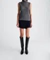 In/one Nola Cashmere Sleeveless Turtleneck In Thunder