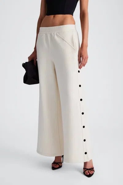 In/one Thalia French Terry Pant In Coconut Milk In White