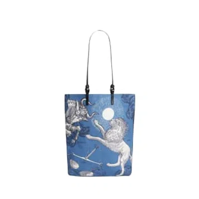 Inoui Bat Astrology Tote Bag In Blue
