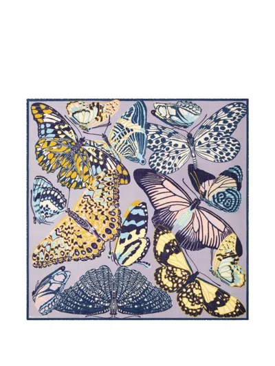 Inoui Editions Butterfly-print Square Scarf In Multi