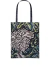 Inoui Editions Floral Animal-print Shoulder Bag In Blue