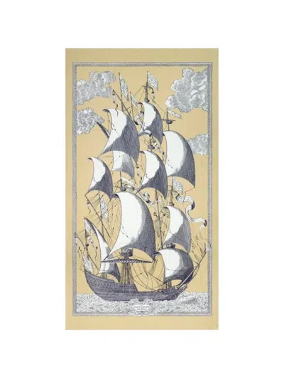 Inoui Editions Fouta Graphic-print Fringed Sarong In Neutral