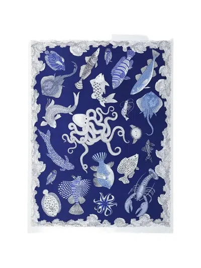Inoui Editions Fouta Poseidon-print Fringed Beach Towel In Multi