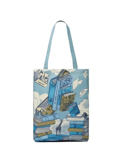 Inoui Editions Graphic-print Packable Tote Bag In Blue