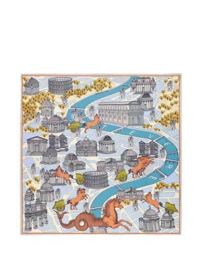 Inoui Editions Graphic-print Square Scarf In Multi