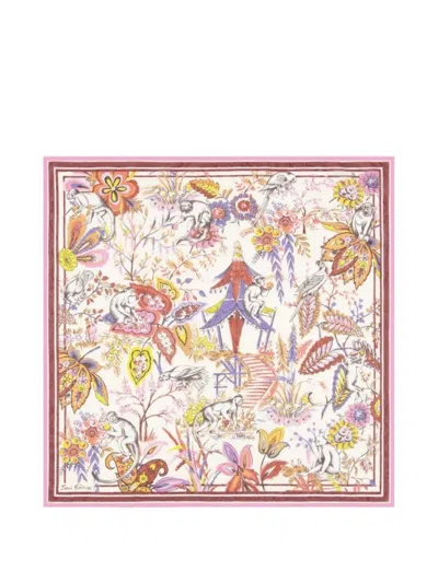 Inoui Editions Inoui Floral-print Scarf In Pink