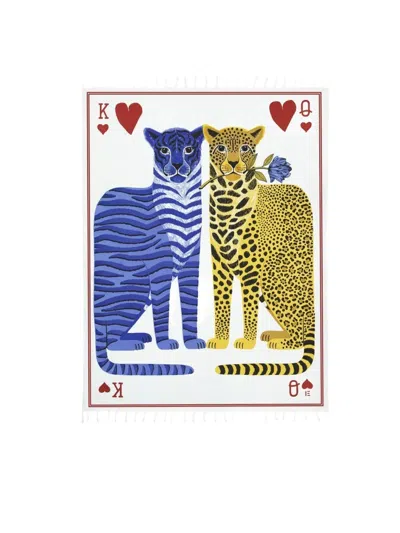 Inoui Editions King & Queen Fringe-trimmed Beach Towel In Multi