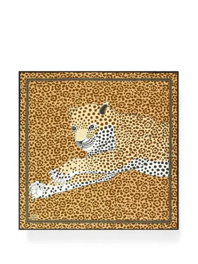 Inoui Editions Leopard-print Silk Scarf In Neutral