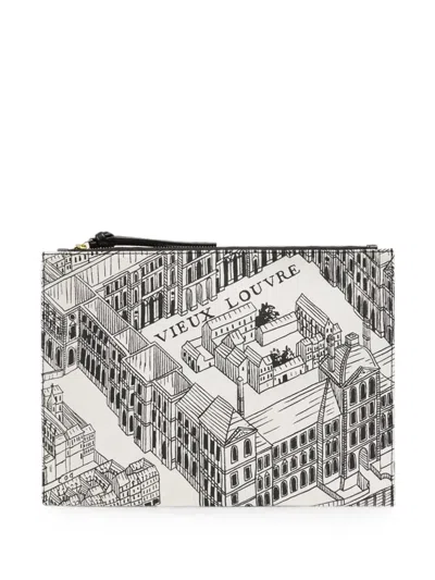 Inoui Editions Louvre Graphic-print Wallet In White