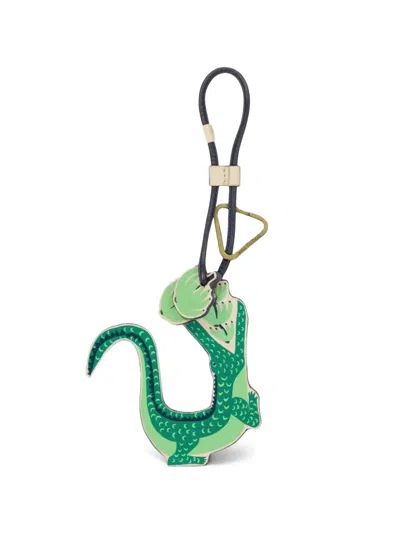 Inoui Editions Magrove Leather Keyring In Green