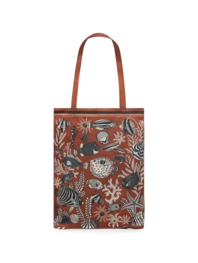 Inoui Editions Neptune Fish-print Tote Bag In Pattern