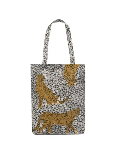 Inoui Editions Pampa Leopard-print Tote Bag In Brown