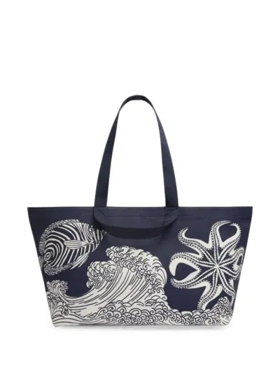 Inoui Editions Poseidon Graphic-print Tote Bag In Blue