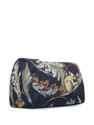 Inoui Editions Rococo Squirrel-print Make Up Bag In Black
