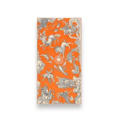 Inoui Editions Scarf 100 Cotton/silk Astrologie Orange