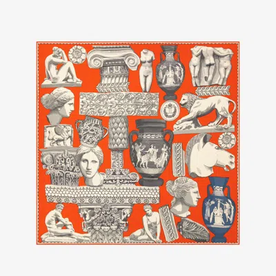 Inoui Editions Scarf 130 - Silk Modal In Archives Orange