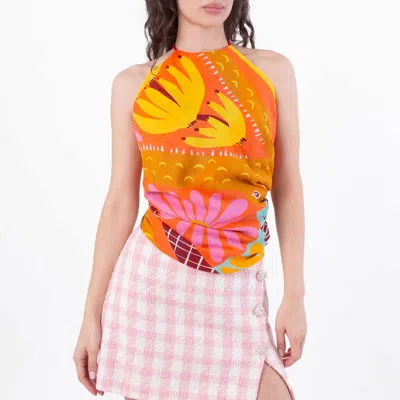 Inoui Editions Square Mangrove Scarf In Yellow