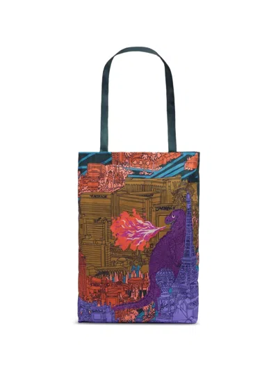 Inoui Editions Vegas Graphic-print Tote Bag In Purple
