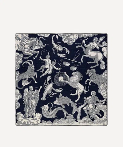 Inoui Editions Women's Astrologie Silk And Modal Scarf In Navy