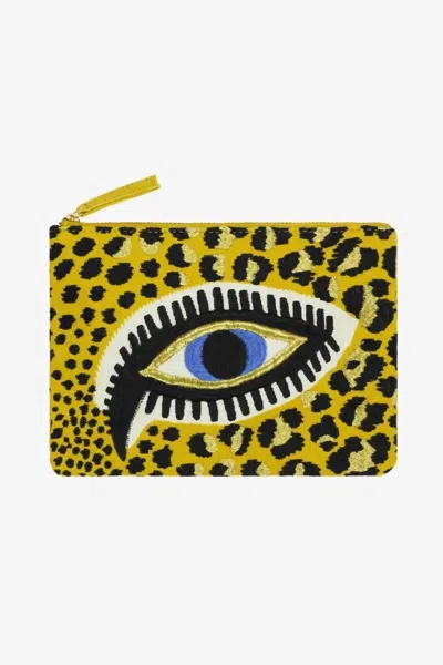 Inoui Editions Women's Brodee Leopard Eyes Pouch In Multi