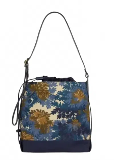 Inoui Editions Women's Bucket Bag In Fontainebleau/ Navy In Multi