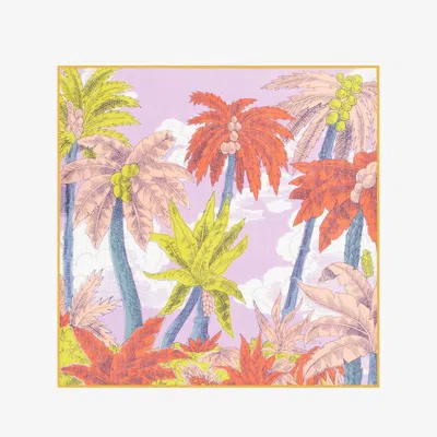 Inoui Editions Women's Carre 65 Cotton Robinson Square Scarf In Purple In Multi