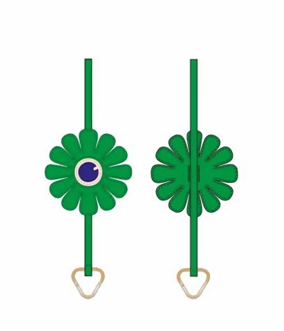 Inoui Editions Women's Daisy Eyes Keychain In Green