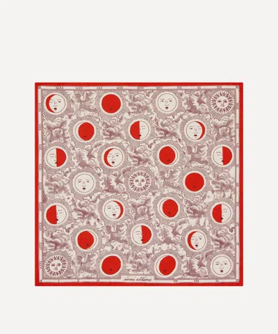 Inoui Editions Women's Eclipse Red Silk Scarf