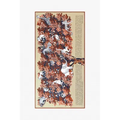 Inoui Editions Women's Etole 100 Scarf In Bestiare Powder In Multi