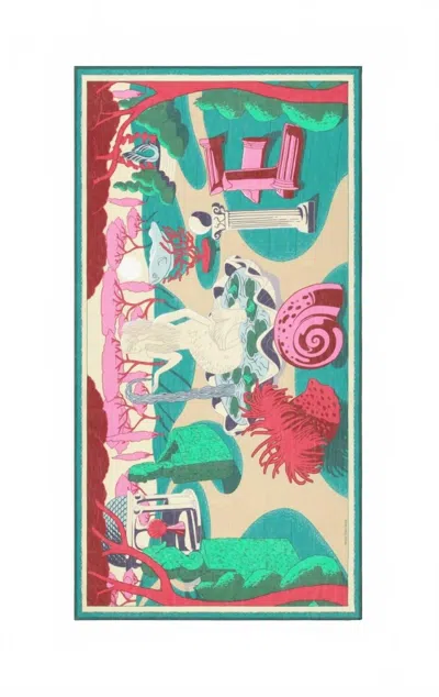 Inoui Editions Women's Jardin Scarf In Fuchsia In Multi