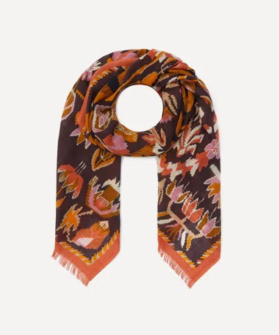 Inoui Editions Women's Jorgen Print Wool Scarf In Orange