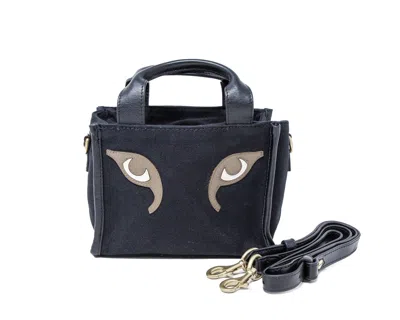 Inoui Editions Women's Mini Caprice Eyes Bag In Black In Blue