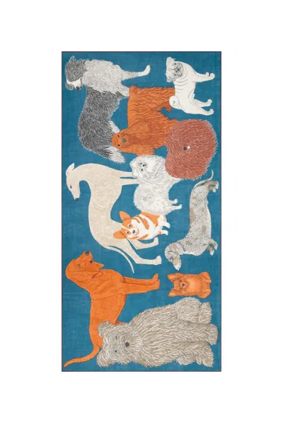 Inoui Editions Women's Toutou Wool Scarf In Duck Bleu In Blue