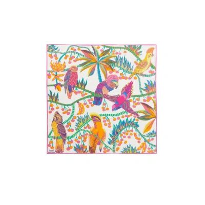 Inouitoosh Cotton And Silk Patterned Scarf In Multi