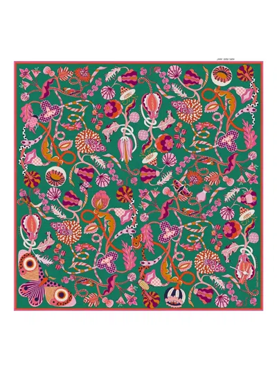 Inouitoosh Floral Print Scarf In Green
