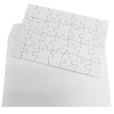 Inovart 5 .5 X 8 In. Puzzle-it Blank Puzzles With Envelopes & 12 Puzzles Per Pack White - 28 Piece