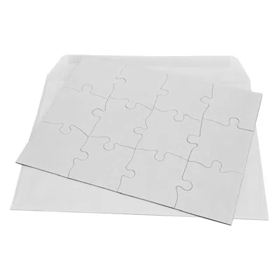 Inovart 8 .5 X 11 In. Puzzle-it Blank Puzzles With Envelopes & 12 Puzzles Per Pack White - 12 Piece