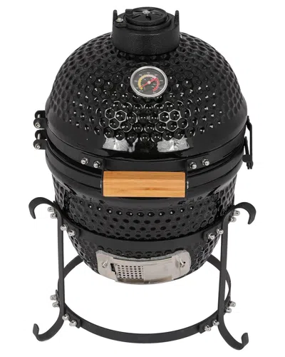 Inq Products 13in Ceramic Charcoal Grill In Black
