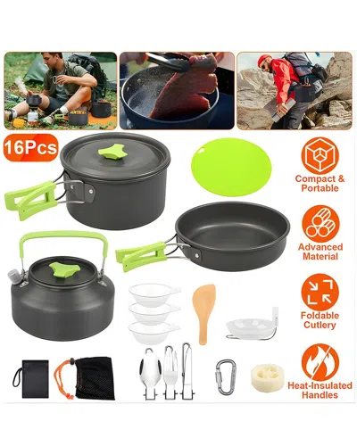 Inq Products 16pc Camping Cookware Set In Black